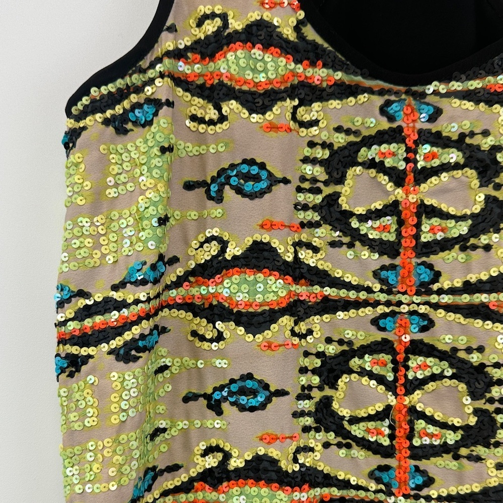 Rapsodia Sequin Kaleidoscope Print Racerback Tank Mini Dress XS - Picture 5 of 9
